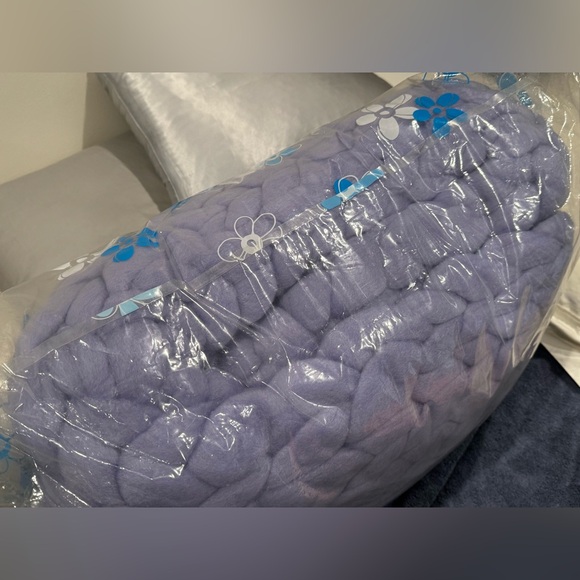 Handmade chunky knit blanket, giant knit blanket, chunky Merino wool blanket - Picture 5 of 7